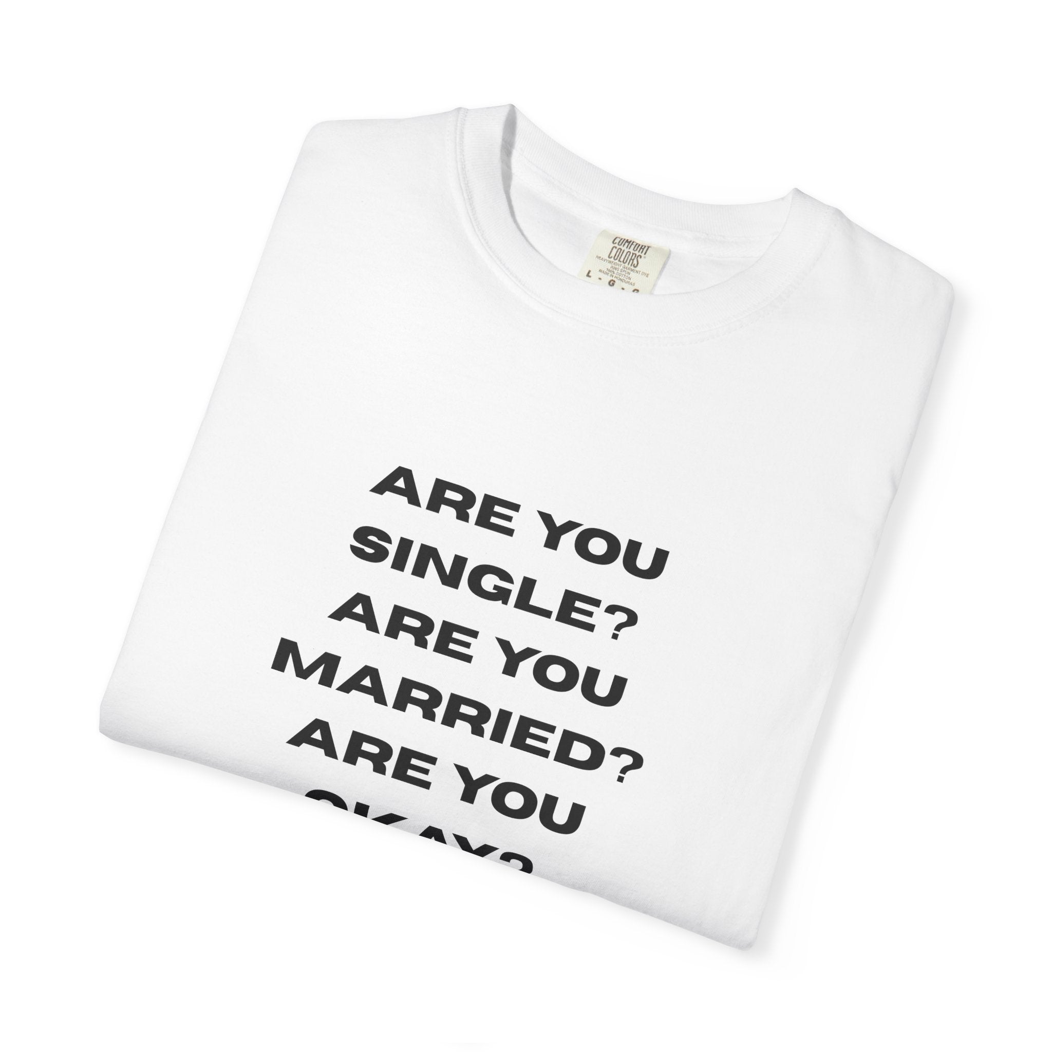 “Are You Single? Are You Married? Are You Okay?” Men’s T-Shirt